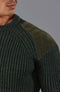 Mens Chunky British Wool Ribbed Shooting Jumper Loden Green-Jumper-Paul James Knitwear-S-Loden Green-Urbanheer