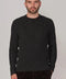 Mens Chunky Merino Wool Cable Jumper Black-Jumper-Paul James Knitwear-S-Black-Urbanheer