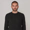 Mens Chunky Merino Wool Cable Jumper Black-Jumper-Paul James Knitwear-S-Black-Urbanheer