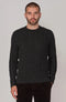 Mens Chunky Merino Wool Cable Jumper Black-Jumper-Paul James Knitwear-S-Black-Urbanheer