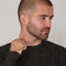 Mens Chunky Merino Wool Cable Jumper Black-Jumper-Paul James Knitwear-S-Black-Urbanheer