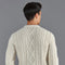 Mens Chunky Merino Wool Cable Jumper Ecru-Jumper-Paul James Knitwear-S-Ecru-Urbanheer