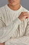 Mens Chunky Merino Wool Cable Jumper Ecru-Jumper-Paul James Knitwear-S-Ecru-Urbanheer