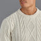 Mens Chunky Merino Wool Cable Jumper Ecru-Jumper-Paul James Knitwear-S-Ecru-Urbanheer