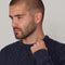 Mens Chunky Merino Wool Cable Jumper Navy-Jumper-Paul James Knitwear-S-Navy-Urbanheer