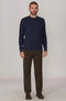 Mens Chunky Merino Wool Cable Jumper Navy-Jumper-Paul James Knitwear-S-Navy-Urbanheer