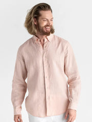 Men's Classic Linen Shirt Wengen in Light Pink-Shirt-MagicLinen-S-Light pink-Urbanheer