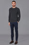 Mens Cotton Fisherman Rib Knit Jumper Anthracite-Jumper-Paul James Knitwear-S-Urbanheer