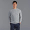 Mens Cotton Fisherman Rib Knit Jumper Ash Grey-Jumper-Paul James Knitwear-XS-Urbanheer