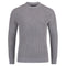 Mens Cotton Fisherman Rib Knit Jumper Ash Grey-Jumper-Paul James Knitwear-XS-Urbanheer
