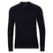 Mens Cotton Fisherman Rib Knit Jumper Black-Jumper-Paul James Knitwear-XS-Urbanheer