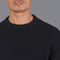 Mens Cotton Fisherman Rib Knit Jumper Black-Jumper-Paul James Knitwear-XS-Urbanheer