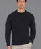 Mens Cotton Fisherman Rib Knit Jumper Black-Jumper-Paul James Knitwear-XS-Urbanheer