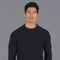 Mens Cotton Fisherman Rib Knit Jumper Black-Jumper-Paul James Knitwear-XS-Urbanheer