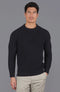 Mens Cotton Fisherman Rib Knit Jumper Black-Jumper-Paul James Knitwear-XS-Urbanheer