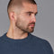 Mens Cotton Fisherman Rib Knit Jumper Blue Melange-Jumper-Paul James Knitwear-XS-Urbanheer