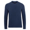 Mens Cotton Fisherman Rib Knit Jumper Blue Melange-Jumper-Paul James Knitwear-XS-Urbanheer