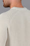 Mens Cotton Fisherman Rib Knit Jumper Ecru-Jumper-Paul James Knitwear-XS-Urbanheer