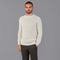 Mens Cotton Fisherman Rib Knit Jumper Ecru-Jumper-Paul James Knitwear-XS-Urbanheer