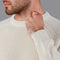Mens Cotton Fisherman Rib Knit Jumper Ecru-Jumper-Paul James Knitwear-XS-Urbanheer