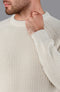 Mens Cotton Fisherman Rib Knit Jumper Ecru-Jumper-Paul James Knitwear-XS-Urbanheer