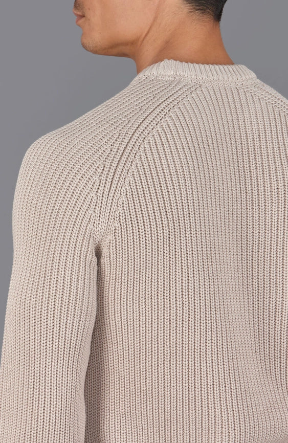 Mens Cotton Fisherman Rib Knit Jumper Linen-Jumper-Paul James Knitwear-S-Urbanheer