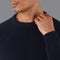 Mens Cotton Fisherman Rib Knit Jumper Navy-Jumper-Paul James Knitwear-XS-Urbanheer