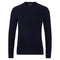 Mens Cotton Fisherman Rib Knit Jumper Navy-Jumper-Paul James Knitwear-XS-Urbanheer