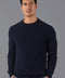 Mens Cotton Fisherman Rib Knit Jumper Navy-Jumper-Paul James Knitwear-XS-Urbanheer