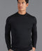 Mens Extra Fine Merino Narrow Mock Turtleneck Jumper Black-Jumper-Paul James Knitwear-S-Black-Urbanheer