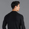 Mens Extra Fine Merino Narrow Mock Turtleneck Jumper Black-Jumper-Paul James Knitwear-S-Black-Urbanheer