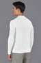 Mens Extra Fine Merino Narrow Mock Turtleneck Jumper White-Jumper-Paul James Knitwear-S-White-Urbanheer