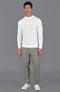 Mens Extra Fine Merino Narrow Mock Turtleneck Jumper White-Jumper-Paul James Knitwear-S-White-Urbanheer