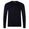 Mens Extra Fine Merino Wool Crew Neck Jumper Black-Jumper-Paul James Knitwear-XS-Urbanheer
