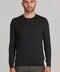 Mens Extra Fine Merino Wool Crew Neck Jumper Black-Jumper-Paul James Knitwear-XS-Urbanheer