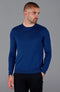 Mens Extra Fine Merino Wool Crew Neck Jumper Indigo Blue-Jumper-Paul James Knitwear-M-Urbanheer