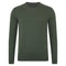 Mens Extra Fine Merino Wool Crew Neck Jumper Khaki-Jumper-Paul James Knitwear-S-Urbanheer
