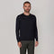 Mens Extra Fine Merino Wool Crew Neck Jumper Navy-Jumper-Paul James Knitwear-XS-Urbanheer