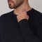 Mens Extra Fine Merino Wool Crew Neck Jumper Navy-Jumper-Paul James Knitwear-XS-Urbanheer