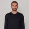 Mens Extra Fine Merino Wool Crew Neck Jumper Navy-Jumper-Paul James Knitwear-XS-Urbanheer