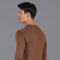 Mens Extra Fine Merino Wool Crew Neck Jumper Oak Brown-Jumper-Paul James Knitwear-S-Urbanheer