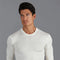 Mens Extra Fine Merino Wool Crew Neck Jumper White-Jumper-Paul James Knitwear-S-Urbanheer