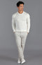 Mens Extra Fine Merino Wool Crew Neck Jumper White-Jumper-Paul James Knitwear-S-Urbanheer