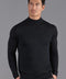Mens Extra Fine Merino Wool Mock Turtleneck Jumper Black-Jumper-Paul James Knitwear-S-Urbanheer