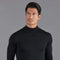 Mens Extra Fine Merino Wool Mock Turtleneck Jumper Black-Jumper-Paul James Knitwear-S-Urbanheer
