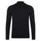 Mens Extra Fine Merino Wool Mock Turtleneck Jumper Black-Jumper-Paul James Knitwear-S-Urbanheer