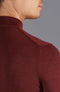 Mens Extra Fine Merino Wool Mock Turtleneck Jumper Burgundy-Jumper-Paul James Knitwear-L-Urbanheer