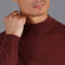 Mens Extra Fine Merino Wool Mock Turtleneck Jumper Burgundy-Jumper-Paul James Knitwear-L-Urbanheer