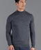 Mens Extra Fine Merino Wool Mock Turtleneck Jumper Charcoal-Jumper-Paul James Knitwear-S-Urbanheer