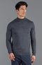 Mens Extra Fine Merino Wool Mock Turtleneck Jumper Charcoal-Jumper-Paul James Knitwear-S-Urbanheer